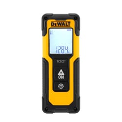 DeWalt 6.5 in. L X 3.8 in. W Laser Distance Measurer 100 ft. Black/Yellow 1 pc