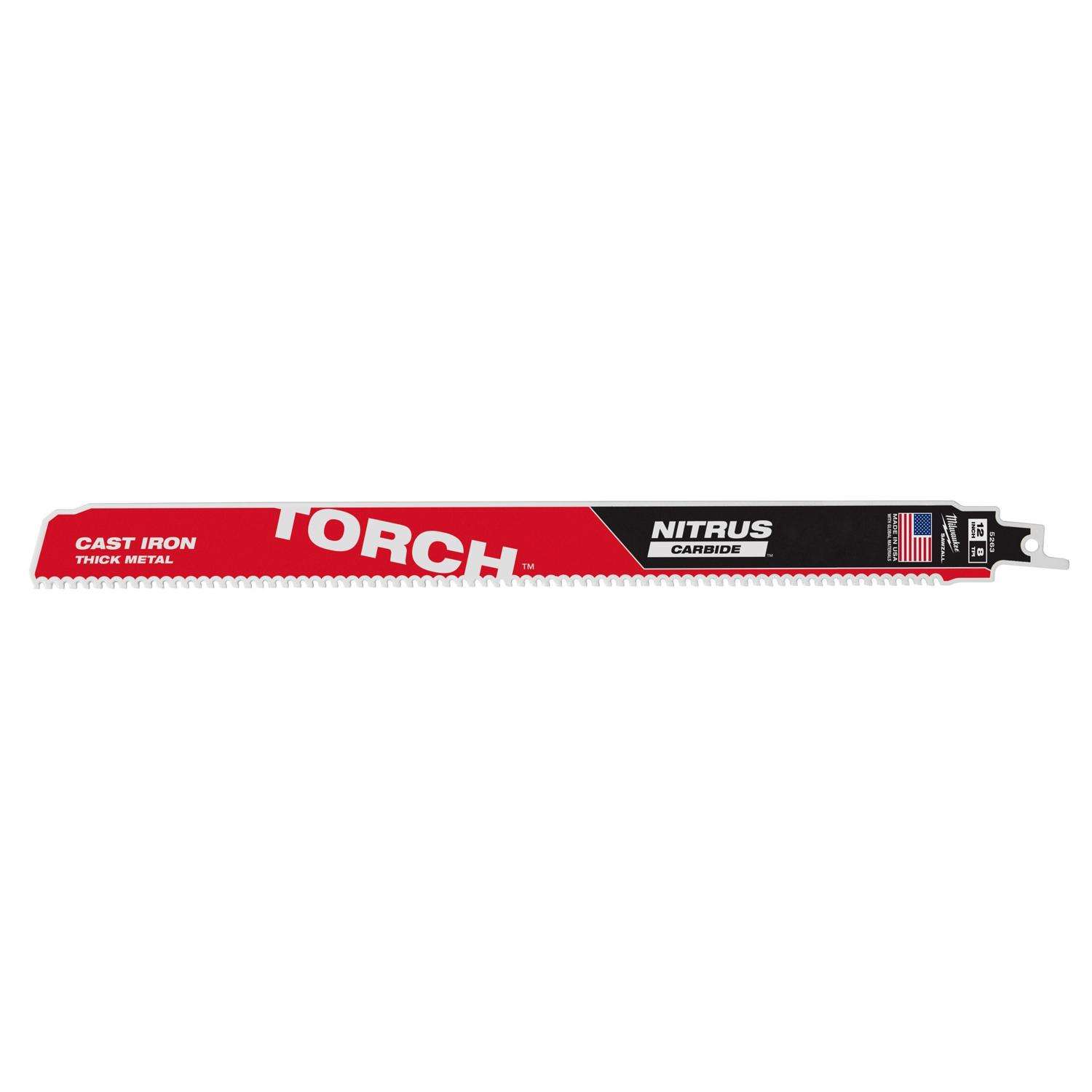 Milwaukee Torch Sawzall 12 in. Carbide Blade 8 TPI 1 blade Ace Hardware