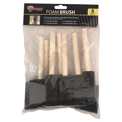 24 Pcs Foam Brush Set, Foam Paint Brushes, Wood Handle Sponge
