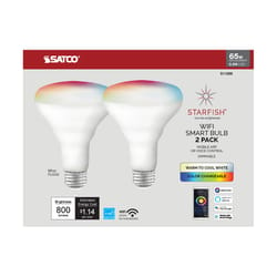 Satco Starfish BR30 E26 (Medium) Smart-Enabled LED Bulb Tunable White/Color Changing 65 Watt Equival