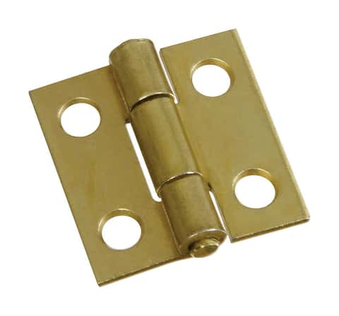 National Hardware 1 in. L Brass-Plated Door Hinge 1 pk - Ace Hardware