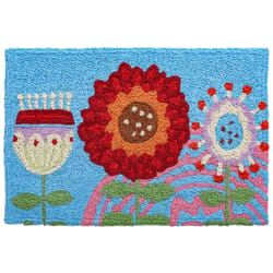 Jellybean 20 in. W X 30 in. L Multi-color Kaleidoscope Floral Polyester Accent Rug