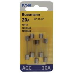 Bussmann 20 amps AGC Clear Glass Tube Fuse 5 pk