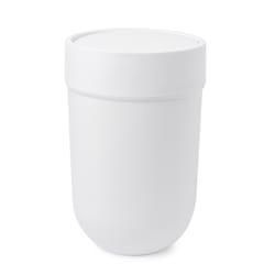 Umbra 1.6 gal White Polypropylene Trash Can