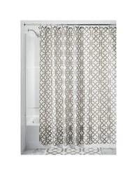iDesign Beige Polyester Trellis Shower Curtain