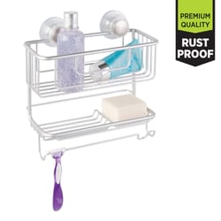 iDesign Everett Push Lock Suction Soap Dish Silver