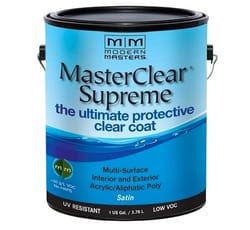 Modern Masters MasterClear Supreme Satin Clear Water-Based Protective Coating 1 gal