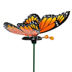 Exhart WindyWIngs Black/Orange Plastic 30 in. H Monarch Butterfly Outdoor Garden Stake