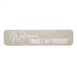 Pavilion Stones with Stories Cream/Gray Cement/Stone 3.75 in. H X 16 in. L X 0.75 in. W Welcome Fami