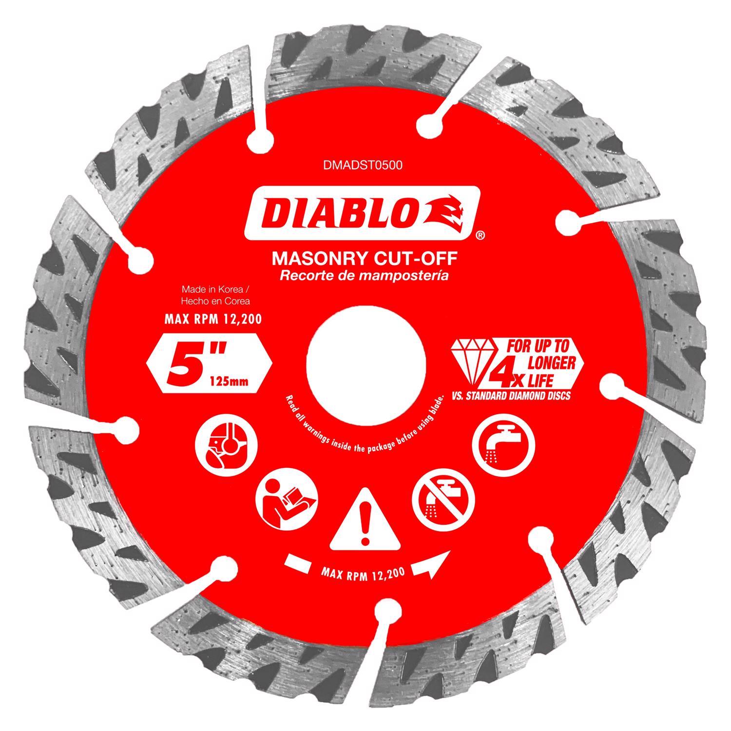 Diablo 5 in. D X 7/8 in. Diamond Segmented Turbo Masonry Cut-Off Disc 1 pk Uae Electronic uaeelectronic.com