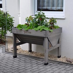 VegTrug VegTrug Classic 31.5 in. H X 40.7 in. W X 30 in. D Wood Planter Gray