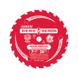 Diablo Demo Demon 7-1/4 in. D X 5/8 in. TiCo Hi-Density Carbide Circular Saw Blade 24 teeth 1 pk