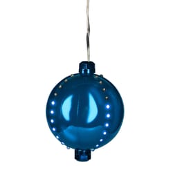 Celebrations LED Blue Snow Fall Ornament 4 in. Hanging Decor