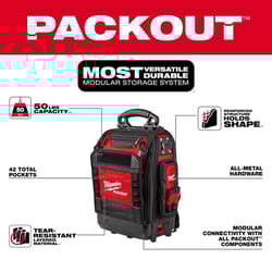 Milwaukee Packout 18 in. W X 20 in. H Ballistic Polyester Backpack 42 pocket Black/Red 1 pc