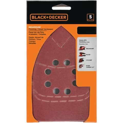 BLACK+DECKER 5-Piece Aluminum Oxide Multi-grade Pack-Grit Detail