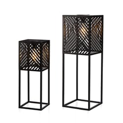 Glitzhome Black Edison Solar Lantern