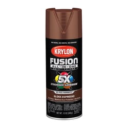 Krylon Fusion All-In-One Gloss Espresso Paint+Primer Spray Paint 12 oz