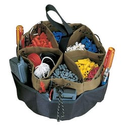 CLC 7 in. H Polyester Bucket Organizer 18 pocket Black/Tan 1 pc