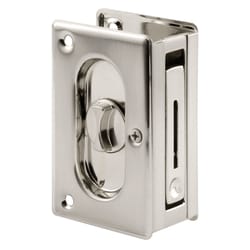 Prime-Line Satin Nickel Solid Brass Pocket Door Privacy Lock 1 pk