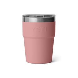 YETI Rambler 16 oz Sandstone Pink BPA Free Stackable Tumbler with MagSlider Lid