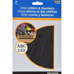 Hillman 3 in. Black Vinyl Self-Adhesive Letter and Number Set 0-9, A-Z 91 pc