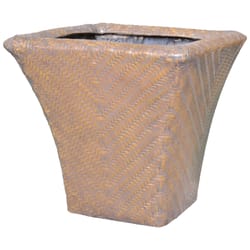 Southern Patio 15.98 in. H X 16 in. W Plastic Rich Planter Stone