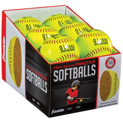 Franklin Yellow Synthetic Softballs 12 in. 1 pk