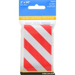 Hillman 2 in. W X 24 in. L Red Reflective Safety Tape 1 pk Hillman 2 in. W X 24 in. L Red Reflective Safety Tape 1 pk