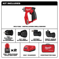 Milwaukee M12 FUEL 3/8 in. Brushless Cordless 4-in-1 Installation Driver  Kit (Battery & Charger) - Ace Hardware