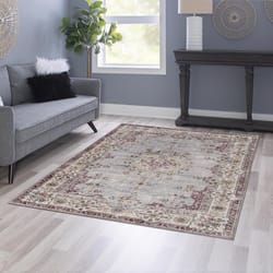 Linon Home Decor Henoch 5 ft. W X 7 ft. L Blue/Cream Polyester Area Rug