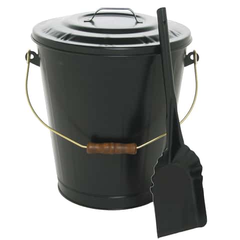 Fireplace Ash Bucket with Lid and Stand