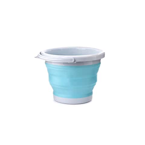 1pc Collapsible Bucket With Handle, Household Cleaning Bucket, Mop Bucket  Folding, Foldable Portable Small Plastic Water Bucket, For Outdoor Garden Ca