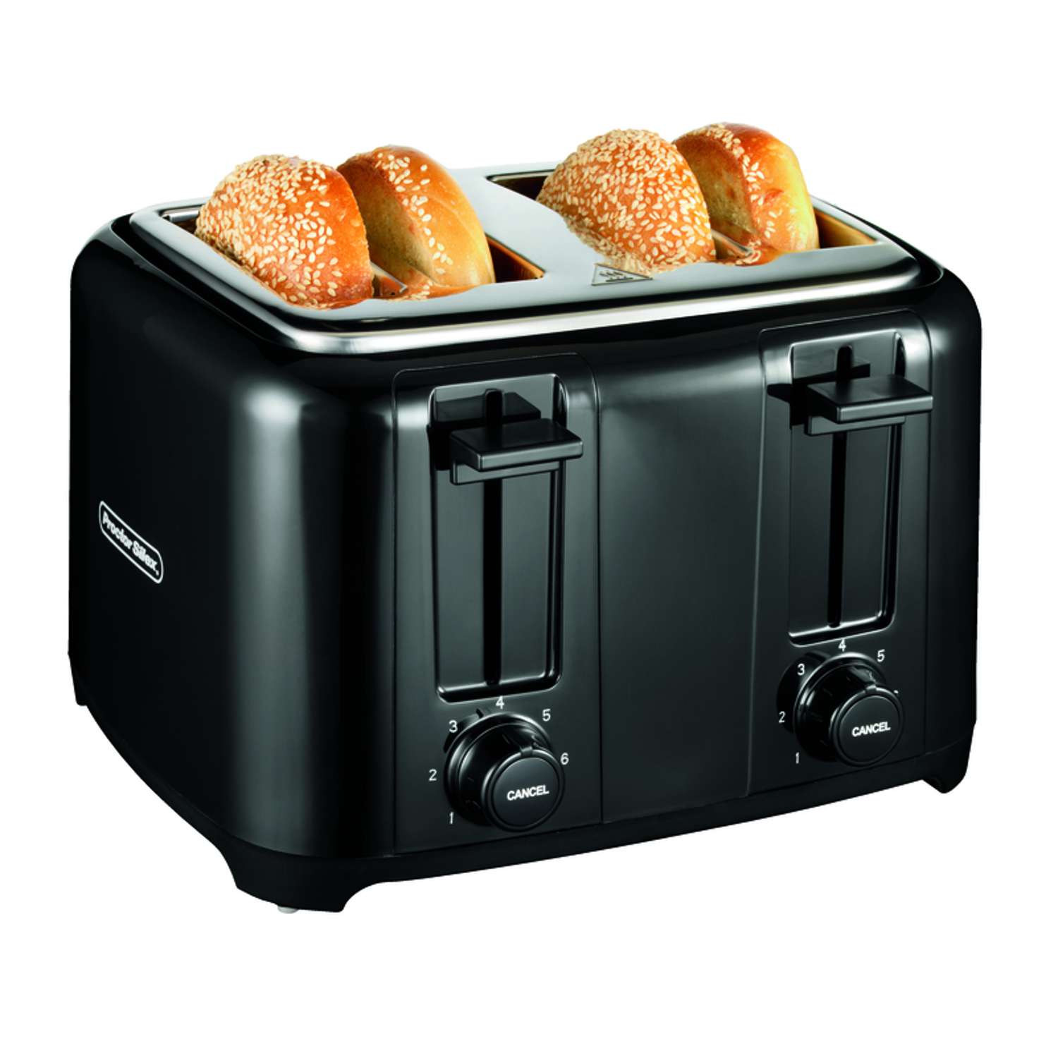 Proctor Silex Plastic Black 4 slot Toaster 8 in. H X 12.25 in. W X 11.
