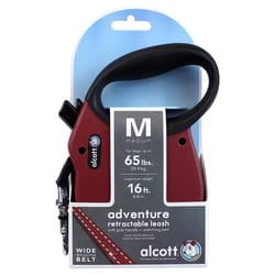 Alcott Red Plastic Dog Retractable Leash Medium