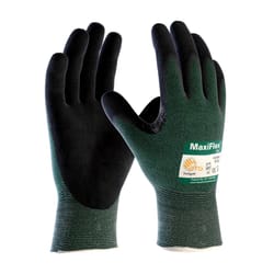 MaxiFlex Cut Unisex Indoor/Outdoor Cut Resistant Gloves Black/Green L 1 pk