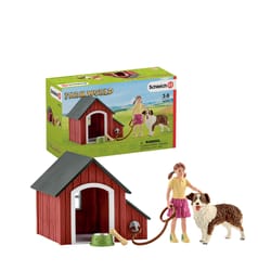 Schleich Farm World Dog Kennel Toy Multicolored