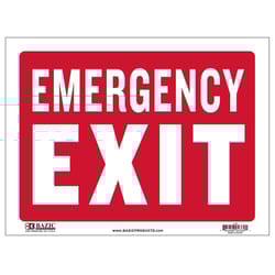 Bazic Products English White Caution Sign 12 in. H X 16 in. W