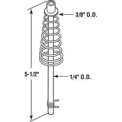 Prime-Line 3/8 in. D X 5-1/2 in. L Silver Steel Pivot and Guide Pin 1 pk