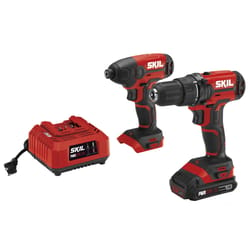 SKIL 20V PWR CORE Cordless Brushed 2 Tool Drill/Driver and Impact Driver Kit
