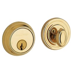 Baldwin Estate Polished Brass Brass Single Cylinder Deadbolt