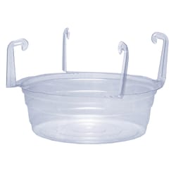 Curtis Wagner Plastics Plastic Hanging Basket Drip Pan Clear