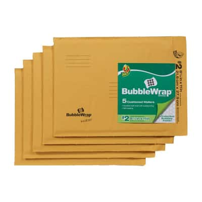 Duck 8.5 in. W x 11 in. L Yellow Padded Envelope 5 pk - Ace Hardware