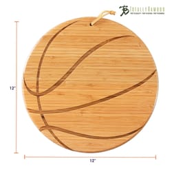 Totally Bamboo 12 in. L X 12 in. W X 1 in. Bamboo Basketball Serving & Cutting Board