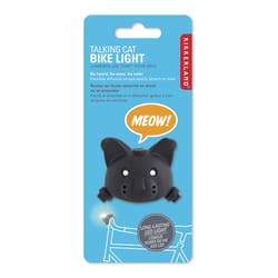 Kikkerland Silicone Cat Bike Light Black