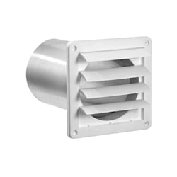 Lambro 6 in. W X 11 in. L White Plastic Exhaust Vent