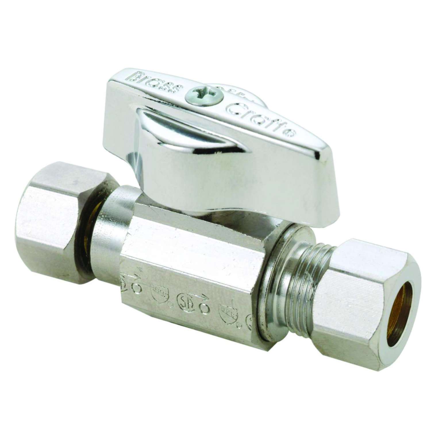 BrassCraft 3/8 in. Brass Compression Ball Valve Ace Hardware