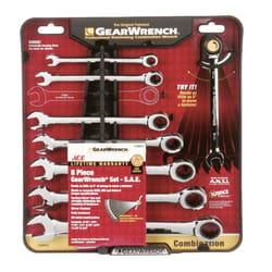 Ace SAE Gearwrench Set 9.8 in. L 8 pc