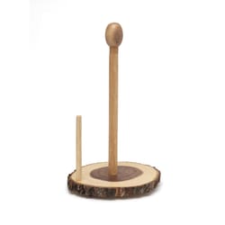 Lipper International Rustic Acacia Wood Paper Towel Holder 14.5 in. H X 7.25 in. W X 7.25 in. L