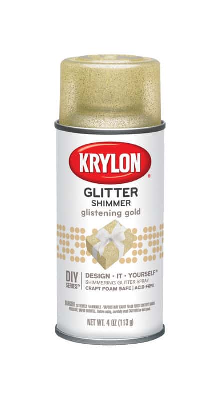 Krylon Glitter Shimmer Glistening Gold Spray Paint 4 oz. - Ace Hardware