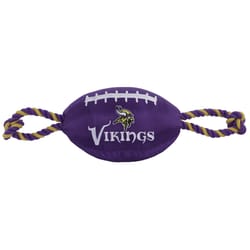 Pets First NFL Multicolored Nylon Minnesota Vikings Football Dog Toy 1 pk